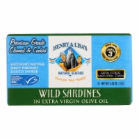 Henry and Lisa's Natural Seafood - Wild Sardines Extra Virgin Olive Oil - Case of 12 - 4.25oz