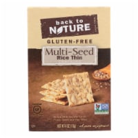 Back To Nature Seed Rice Thin Crackers - Brown Rice Sesame Poppy and Flax Seed -12PACK - 4 oz