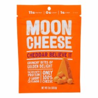 Moon Cheese's Cheddar Dehydrated Cheese Snack - Case of 12 - 2 OZ