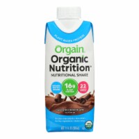 Orgain Organic Vegan Nutritional Shakes - Smooth Chocolate - Case of 12 - 11 Fl oz.