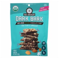 Taza Chocolate Organic Dark Bark Chocolate - Sea Salt Almond - Case of 12 - 4.2 oz