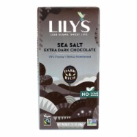 Lily's Sweets Chocolate Bar - Dark - 70 Percent Cocoa - Sea Salt - 2.8 oz Bars - Pack of 12