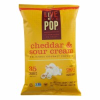 Live Love Pop - Popcorn Cheddar & Sour Cream - Case of 12 - 4.4 OZ