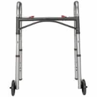 McKesson Aluminum 25 to 32.25 H Junior Folding Walker up to 350 lbs 4 Ct
