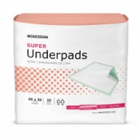 McKesson Super Disposable Underpads Moderate Absorbency 30X30 UPMD3030-100, 100 pads