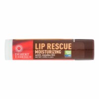 Desert Essence - Lip Rescue Display Case - Jojoba and Aloe - Case of 24 - .15 oz
