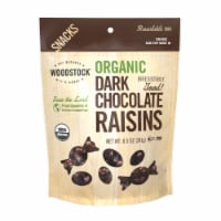 Woodstock Organic Dark Chocolate Raisins - Case of 8 - 8.5 OZ