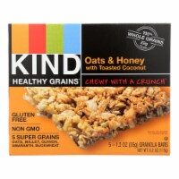 Kind Bar - Granola - Oats and Honey with Toasted Coconut - 1.2 oz - 5 Count - Pack of 8
