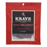 Krave Beef Jerky - Garlic Chili Pepper - Case of 8 - 2.7 oz
