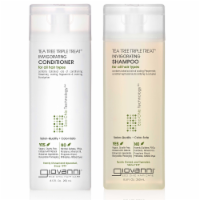 GIOVANNI Tea Tree Triple Treat Invigorating Shampoo & Conditioner Set, 8.5 oz.