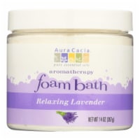 Aura Cacia Relaxing Lavender, Aromatherapy Foam Bath, 14 oz jar Perspective: Main