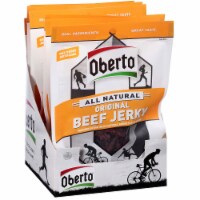 Oh Boy Oberto Natural Style Original Beef Jerky - 1.5 oz. bag, 48 per case