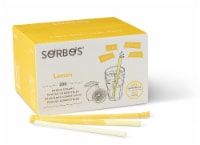 SORBOS Edible Straws, Lemon Flavor, Individually Packaged, 200 Count