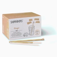 SORBOS Edible Straws, Ginger Flavor, Individually Packaged, 200 Count