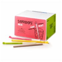 Sorbos Edible Straws, Mixed Flavors, Strawberry, Lime, Lemon, Chocolate, 200 Count