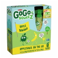 GoGo Squeez Apple Banana On The Go Applesauce, 3.2 Ounce -- 48 per case.
