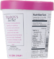 Sharon's Fat Free Raspberry Sorbet Pint Perspective: left