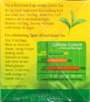 Lipton 100% Natural Green Tea Perspective: left