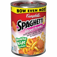 SpaghettiOs Sliced Franks Pasta Perspective: Main