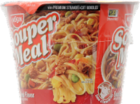 Nissin Beef Flavor Minestrone Noodle Souper Meal Perspective: left
