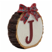 Holiday Home Tree Stump Monogram J Christmas Holiday Décor Perspective: Main