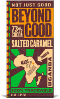 Beyond Good Salted Caramel 73% Cocoa Dark Chocolate Candy Bar Perspective: Main