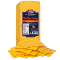Dietz & Watson® Buffalo Wing Cheddar Fresh Sliced Deli Cheese Perspective: Main