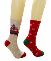 Legale Dogs in Car Christmas Crew Socks - 2 pk Perspective: Main