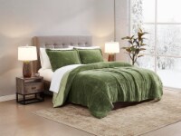 HD Designs Microplush Comforter Set - Green Perspective: Main