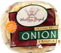 Western Bagel Onion Bagels Perspective: top