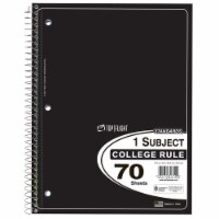 Top Flight College Ruled 1-Subject Notebook - Assorted