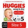 Huggies Snug and Dry diapers, size 5, 132 count from Kroger