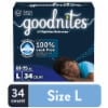 GoodNites Nighttime Underwear diapers, size 5T-6T, 34 count from Kroger