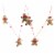 Christmas Felt Gingerbread Garland Fabric Fabric Candy Stripe Pom Poms T2980 Perspective: back