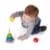 Melissa & Doug® Rainbow Stacker Classic Wooden Toy Perspective: back