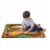 Melissa & Doug® Round the Construction Zone Work Site Rug and Vehicle Set Perspective: back