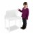 Melissa & Doug® Wooden Lift-Top Desk & Chair - White Perspective: back