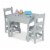Melissa & Doug® Wooden Table & Chairs Set - Gray Perspective: back