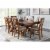 Linon Kraven Nine Piece Wood Dining Set in Dark Hazelnut Brown Perspective: back