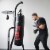 Everlast 2 Station Dual Heavy Duty Powder Coated Steel Heavy and Speed Bag Stand Perspective: back