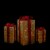 Northlight Set of 3 Lighted Tall Gold Gift Boxes with Red Bows Christmas Outdoor Decorations Perspective: back