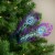 Northlight 26  Purple and Blue Peacock Feather with Faux Jewel Christmas Pick Perspective: back