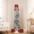 Northlight Pencil Flocked Pine Artificial Christmas Tree - 6' - Unlit Perspective: back