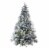 Northlight 7.5' Pre-Lit LED Lights Flocked Victoria Pine Artificial Christmas Tree - Perspective: back