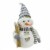 Northlight 20  Alpine Chic Snowman with Gray and White Jacket Christmas Decoration Perspective: back