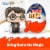 KINDER JOY, 6 Eggs, Sweet Cream, Chocolatey Wafers Bits, DC/Harry Potter Funko Pop - Toys May Vary Perspective: back
