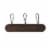 Spectrum Millbrook 3-Hook Rack - Natural/Silver Perspective: back