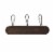 Spectrum Millbrook 3-Hook Rack - Natural/Silver Perspective: back