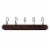 Spectrum Millbrook 5-Hook Rack - Natural/Silver Perspective: back