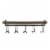 Spectrum Vintage 5-Hook Wall Mount Shelf - Wood Perspective: back